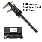 Цифровой штангенциркуль из нержавеющей стали, 6 дюймов150 мм, большой ЖК-экран, плавное скольжение, цифровой электронный Пластиковый штангенциркуль, микрометр