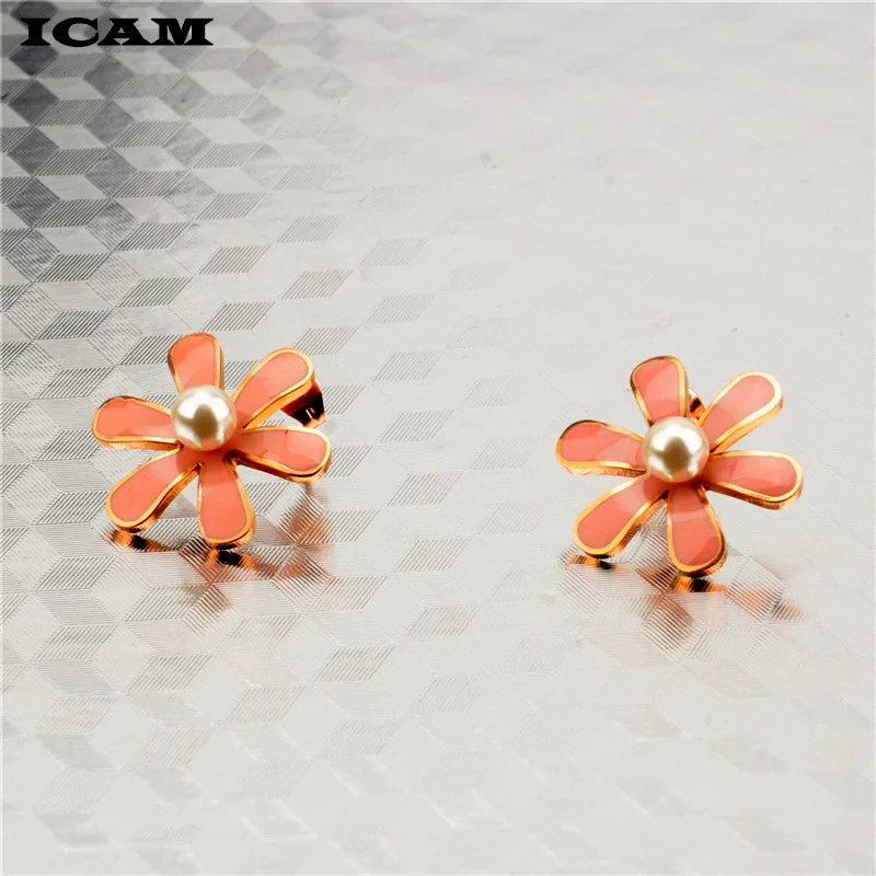 ICAM 2019 г. новейший дизайн брендовые серьги-кольца золотого цвета в форме цветка