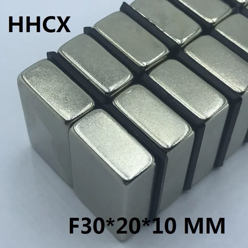 10 шт./лот Магнит 30x20x10 N35 Сильный квадратный неодимовый редкоземельный магнит 30*20*10