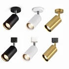 Трековый светильник, светодиодная лампа GU10, сменные алюминиевые рельсовые светильники для лофта, потолочный Точечный светильник, магазин одежды, галерея, светильник для кухни