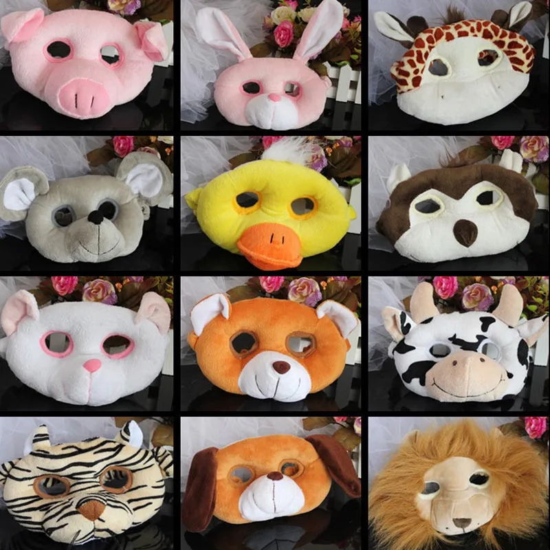 Креативная Забавная детская маска в виде оленя тигра кролика животного реквизит