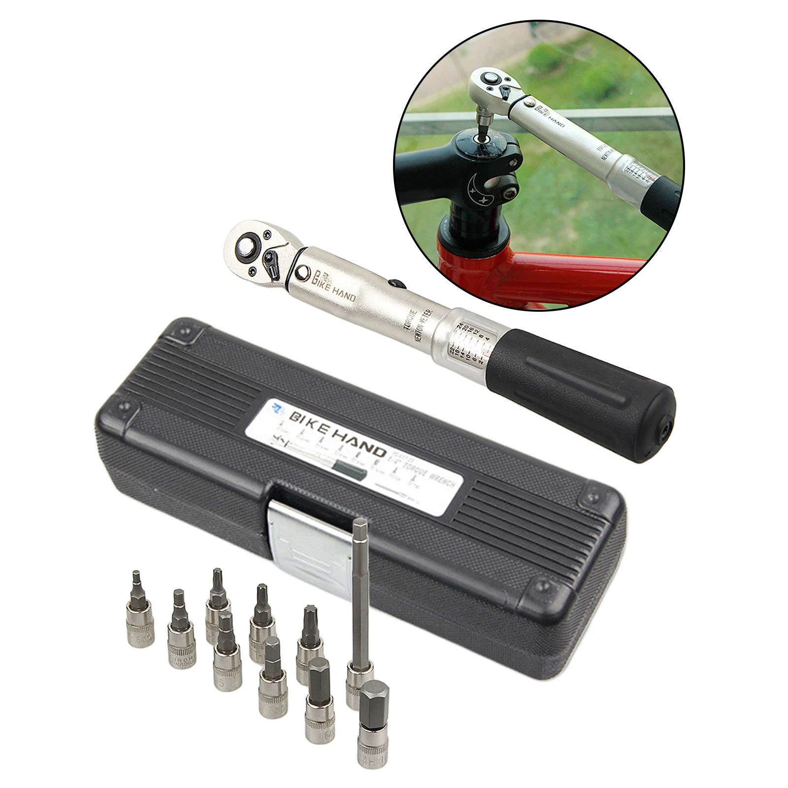 

Portable Bike Torque Wrench Set Seatposts Handlebar Derailleurs Repair Tools
