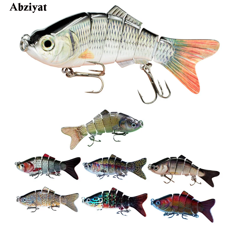 6 сегментов рыболовной приманки 4 дюйма 8 дюймов Swimbait жесткая приманка в виде мухи
