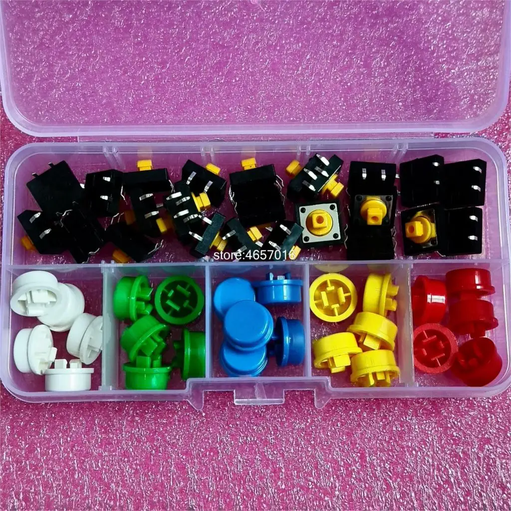 Бесплатная доставка 25 шт Тактильный кнопочный переключатель мгновенный 12*12*7 3