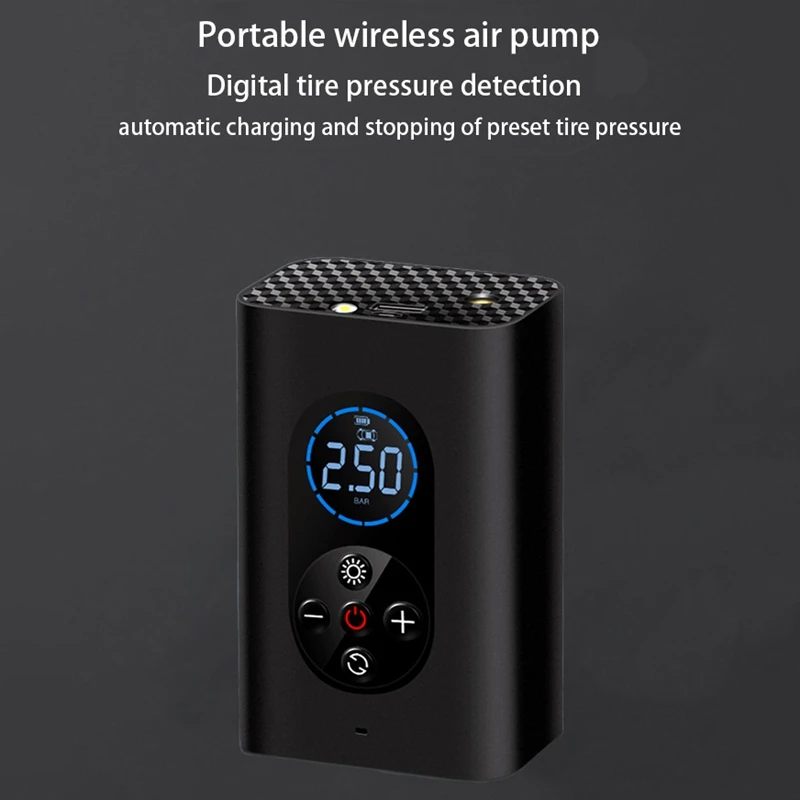 Car Wireless Air Pump 4000MAh 40L/Min Compressor Inflatable Digital Tyre Tire Inflator Phone Charger |