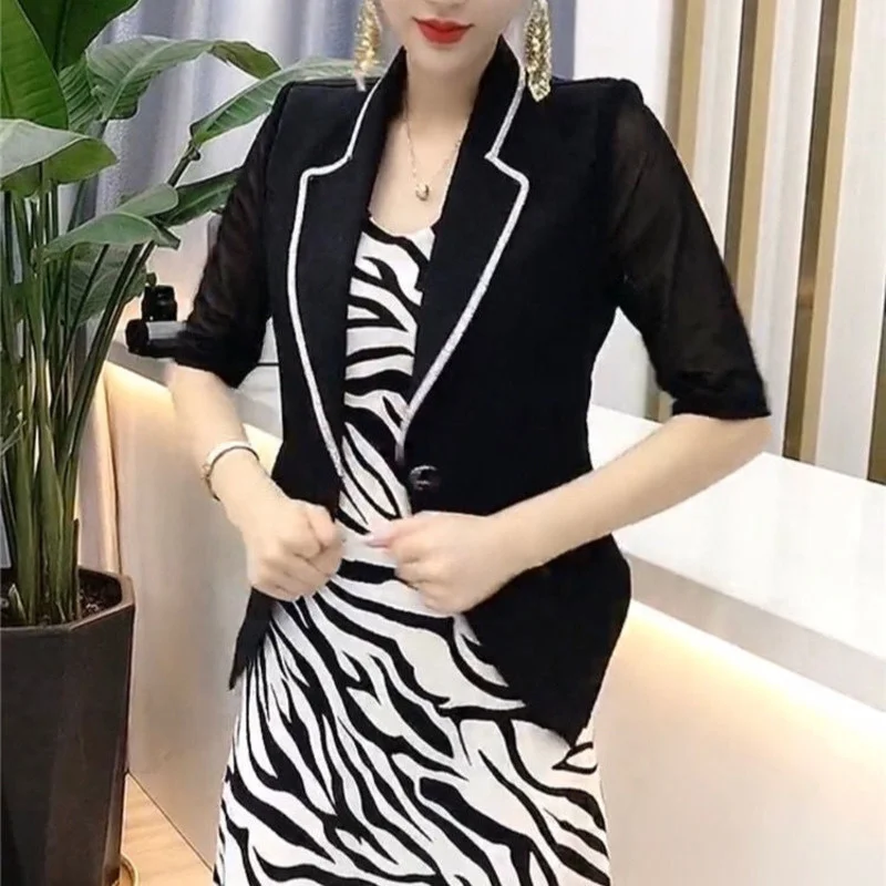 Women Summer New Fashion Zebra pattern Suspender Dress Suits Suit Office Slim Temperament Women's Floral Two Piece Playa Mujer
