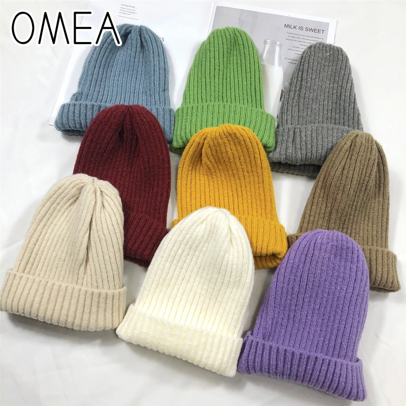 Кашемировые зимние шапки шерстяная шапка теплая мягкая однотонная вязаная