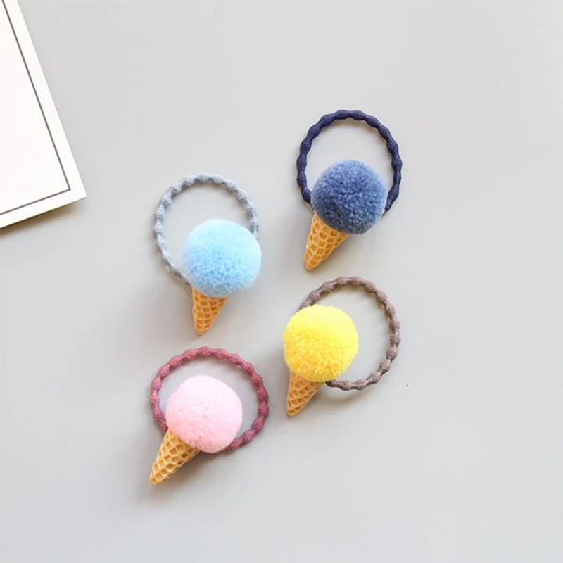 Эластичный 1 шт конфеты Цвета и принтом в виде мороженого хвост держатель для