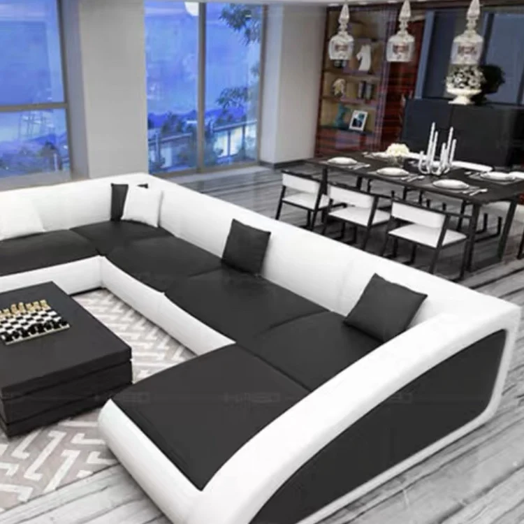 Диван секционный из натуральной кожи мебель для дома|Диваны гостиной| |