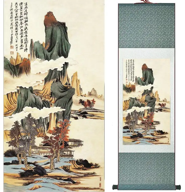 

landscape painting Chinese art Painting Home Office DecorationPrinted painting