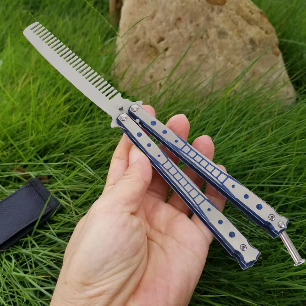 

1pc Stainless Steel Folded Shaped Comb Training Comb Beginners