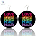 SOMESOOR, радуга, любовь, черная живая, материя, деревянные висячие серьги, вроде мощные высказки, печатные петли, Висячие ювелирные изделия для женщин, подарки