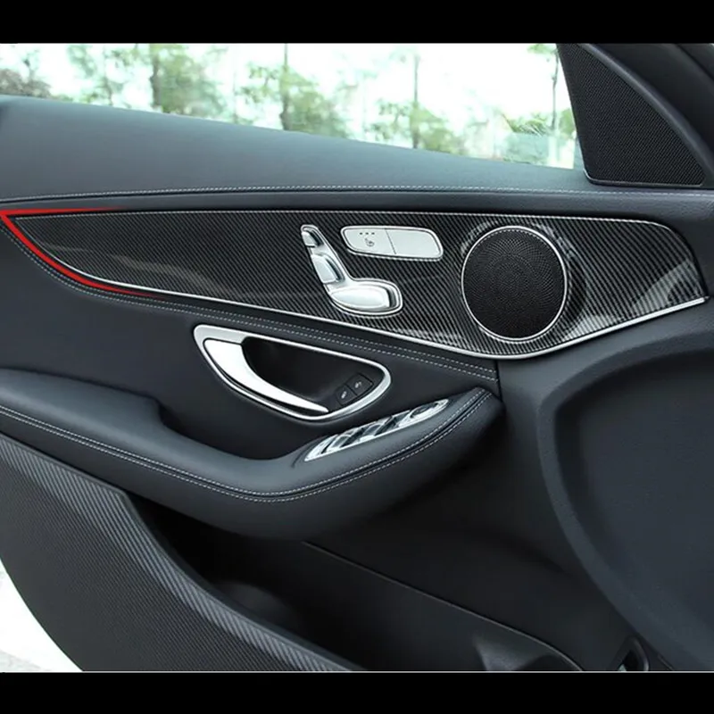 Высокое качество для Benz C class W205 2015 18 углеродное волокно стиль Автомобильная дверь