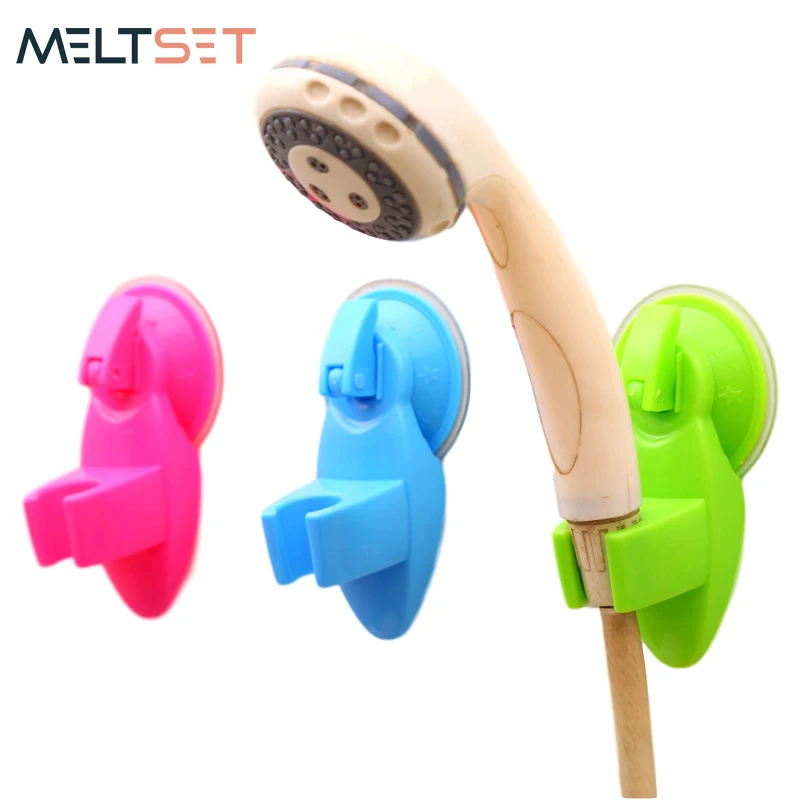 Держатель для душевой лейки в ванную комнату мощный кронштейн на присоске душа