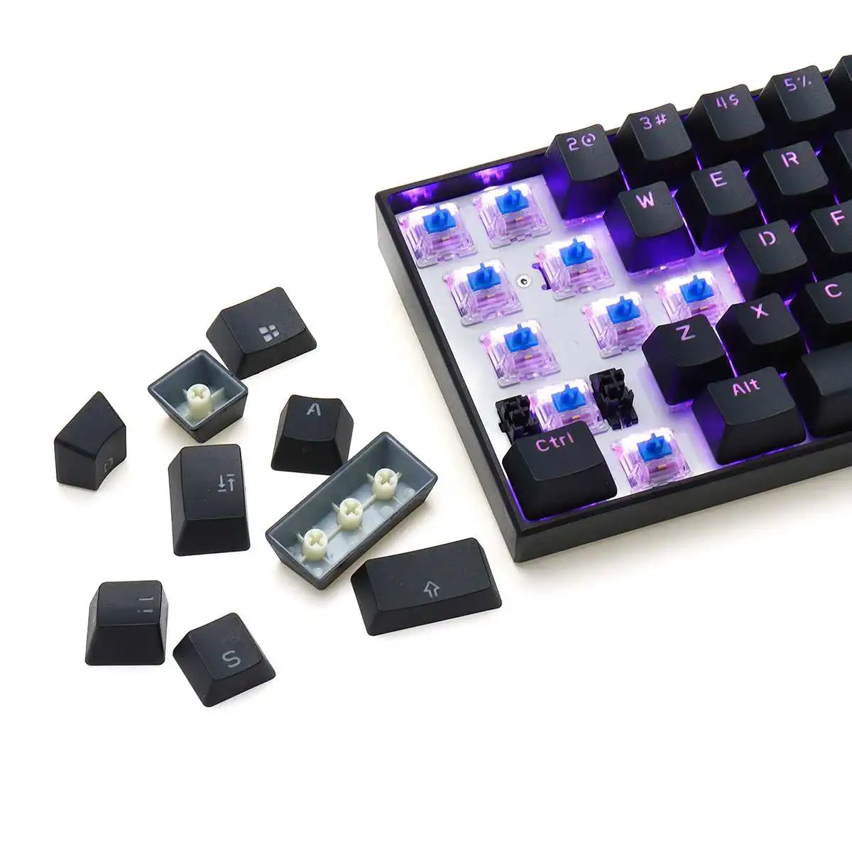 Механическая игровая клавиатура Anne Pro 2 bluetooth 4 0 Type C 60% RGB 61 клавиши красный синий