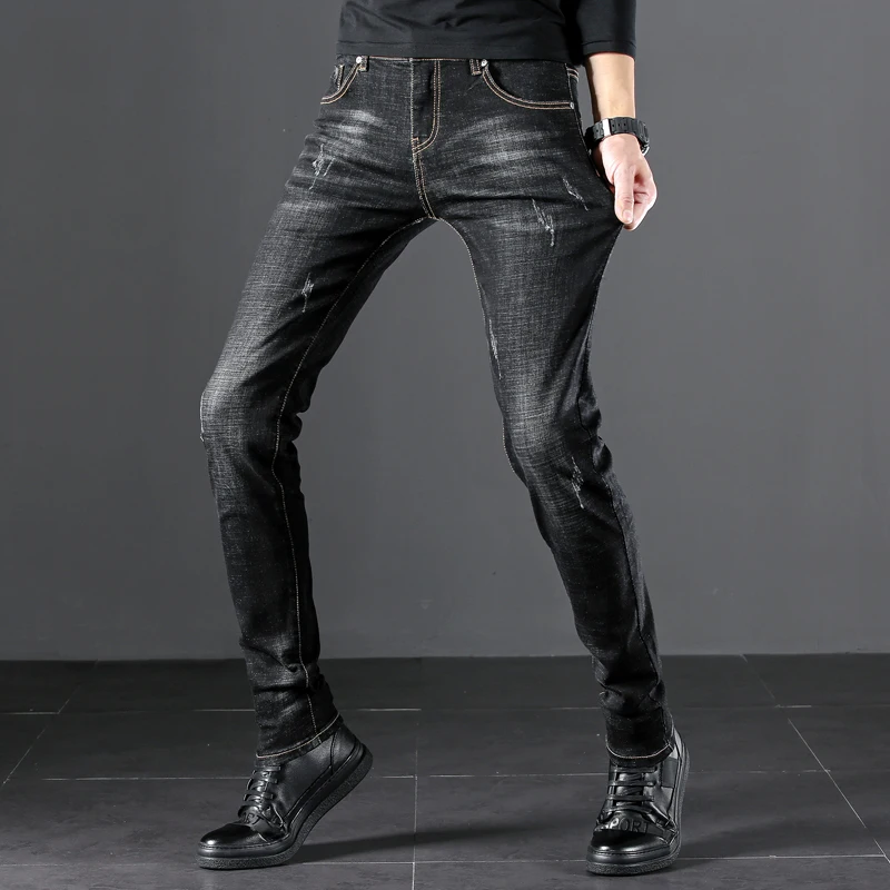 Брендовые мужские облегающие эластичные хлопковые джинсы WWKK 2020 модные деловые