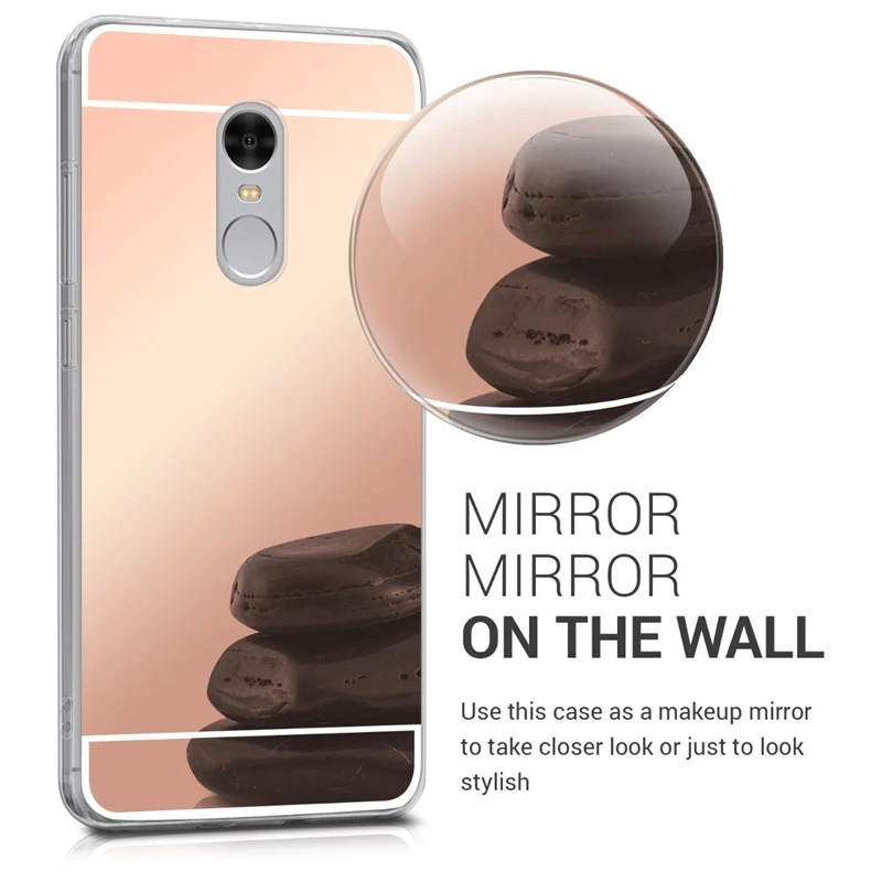 Зеркальный чехол UPaitou для Xiaomi Redmi 3S 4A Note 5A Prime 4 4X Pro 5 Plus из ТПУ акриловый + Мягкий