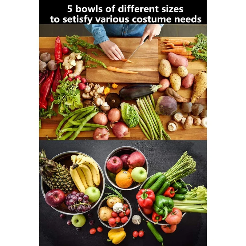 

5 Pcs 7 Colors Mixing Bowls with Bottom and Lids & 1 Pcs Silicone Baking Bread Form Toast Pan