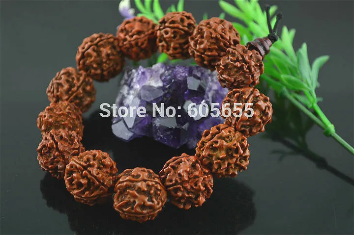 16 ~ 17 мм большие бусы из плодов рудракши мала браслеты молитва мужские ювелирные