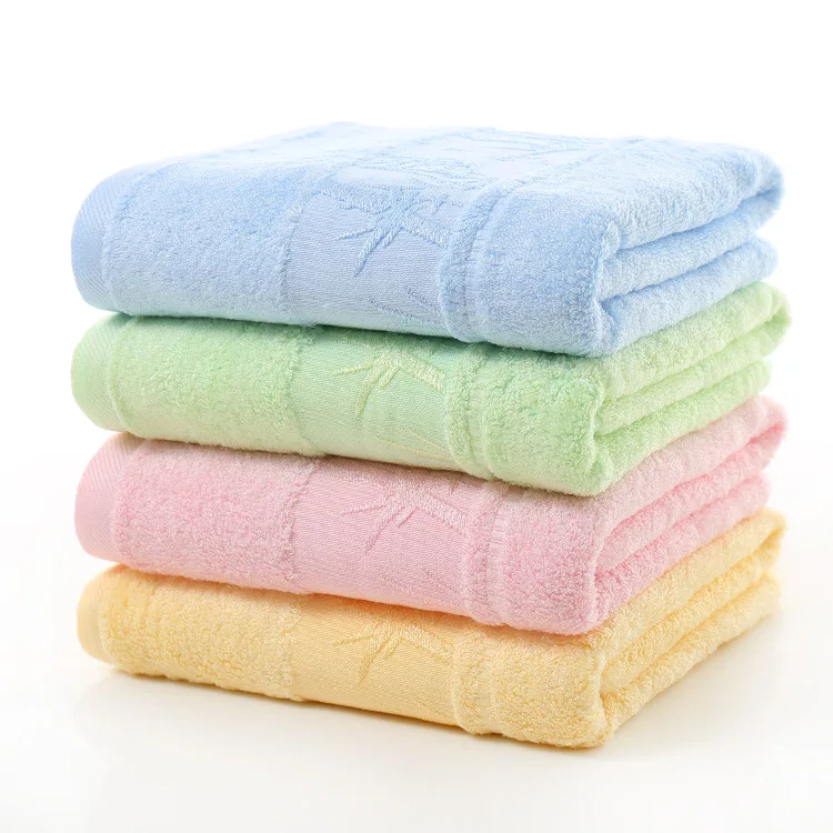 

Home Textile 70*140cm Color Bamboo Fiber Jacquard Forest Plain Water Absorption Soft Bath Towel