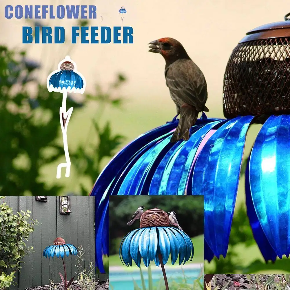 

Sensation Pink Coneflower Bird Feeder Window Garden Flower Bird Feeder Outdoor Garden Yard Lawn Decoration Picaflor