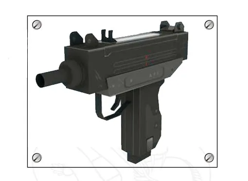 Бумажная 3d модель Uzi Submachine Gun масштаб 1: 1 сделай сам бумажная игрушка ручной