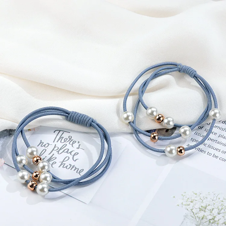 1 шт. аксессуары для волос жемчуг эластичные резинки кольцо головной убор девушка