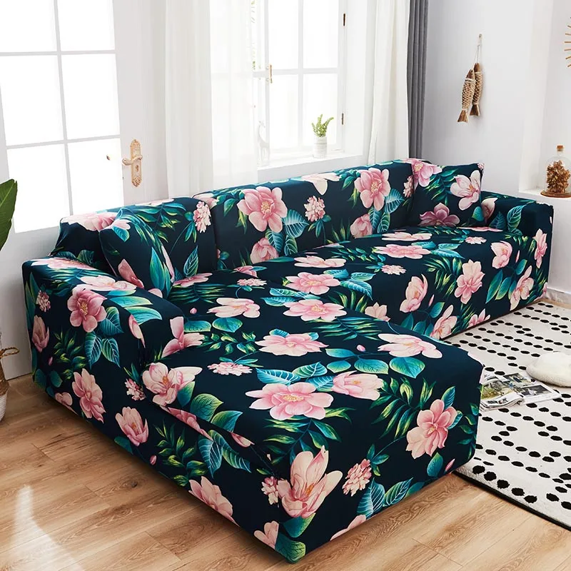Nordic Style Slipcovers Sofa Cover for Living Room All-inclusive Elastic Stretch Sectional Corner Couch | Дом и сад