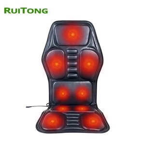 Электрическая вибромассажная подушка для шеи, спины, массажный матрас с подогревом Подушка для автомобильного кресла