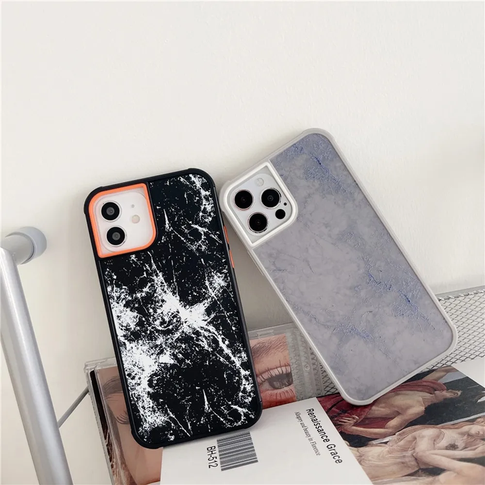 

Color Matching Black Gray Marble Pattern Soft Shell For iphone 11 12 13 Pro Max XS X XR 7 8 plus SE 2020 Cases Cover