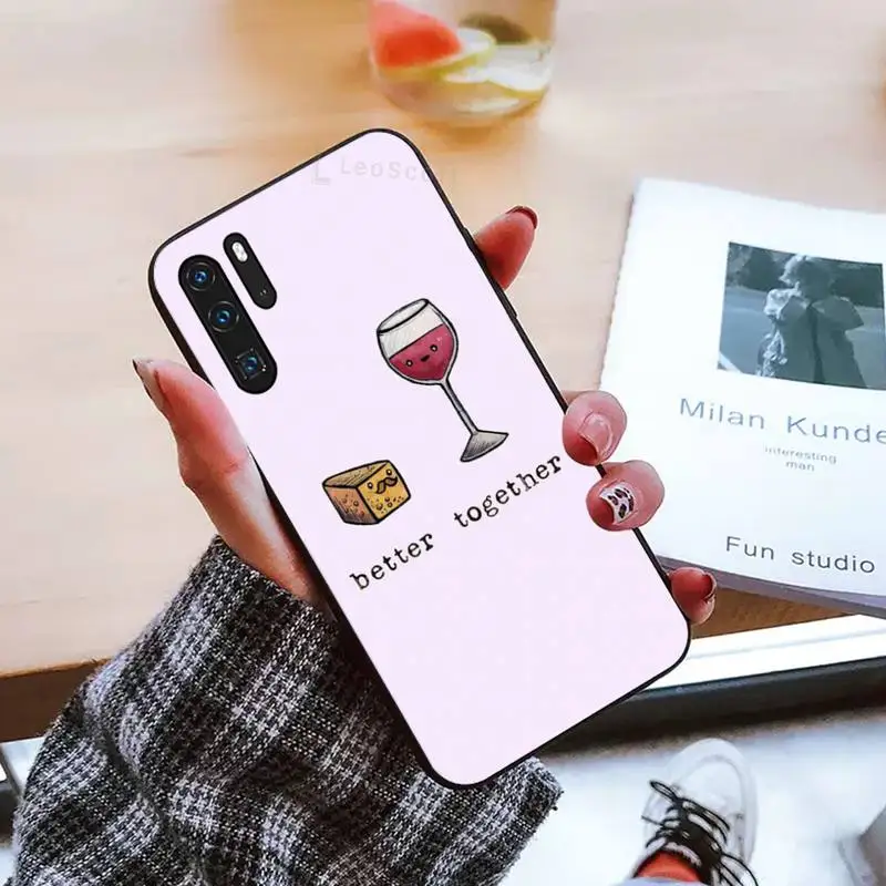 

Coffee red Wine Cup art design cartoon Phone Case For Huawei honor Mate P 9 10 20 30 40 Pro 10i 7 8 a x Lite nova 5t