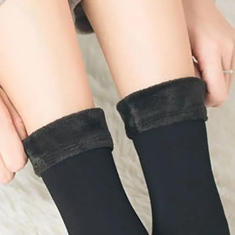 Женские бархатные толстые теплые носки зимние до щиколотки | Женская одежда