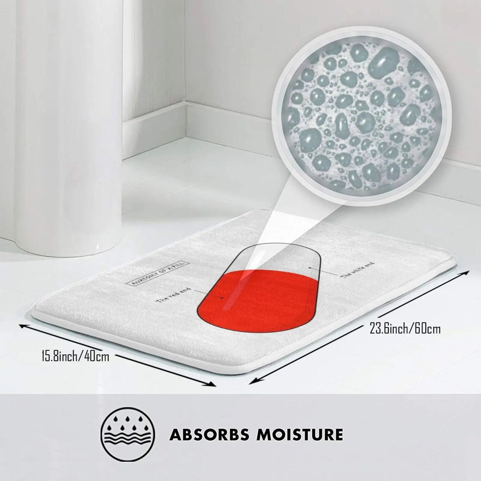 Анатомия таблетки коврик подушка мягкая Нескользящая таблетка медицина