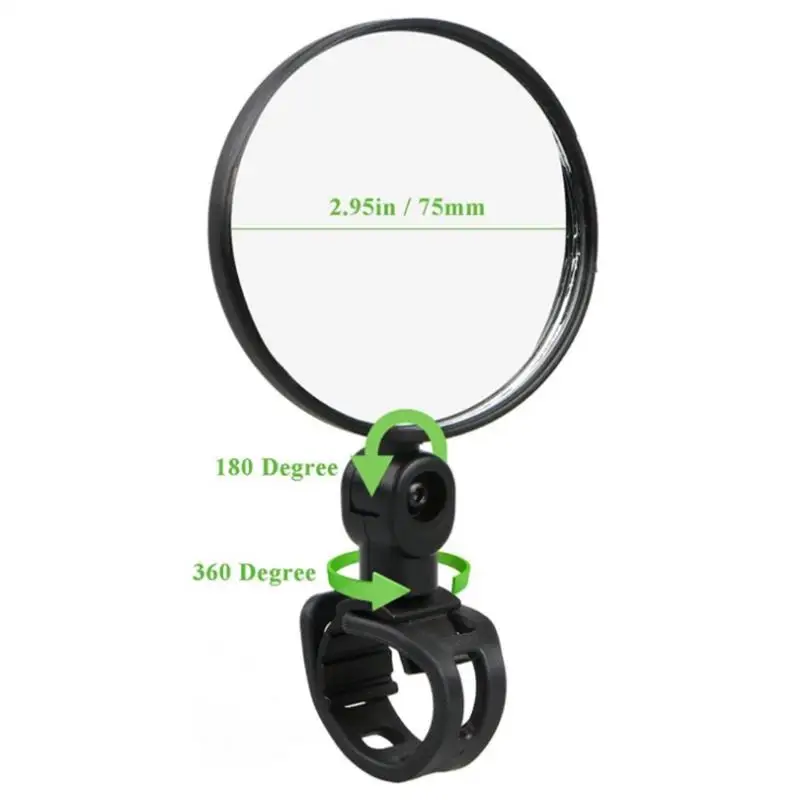 

Universal Bicycle Rearview Mirror 360 Degrees Rotating Glass Mirror for Bike Bicycle Handlebar Mount Wide Angle Rearview Mirror
