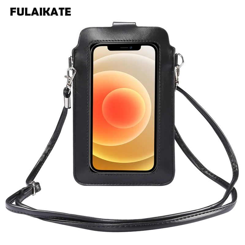 FULAIKATE Vertical Touch Screen Mobile Phone Bag Universal Shoulder Portable Pouch 5.5