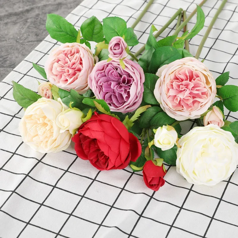 

Artificial Flowers Austin Roses Feel Moisturizing Roses Home Decoration Roses Artificial Flowers Table Flower Arrangement DIY