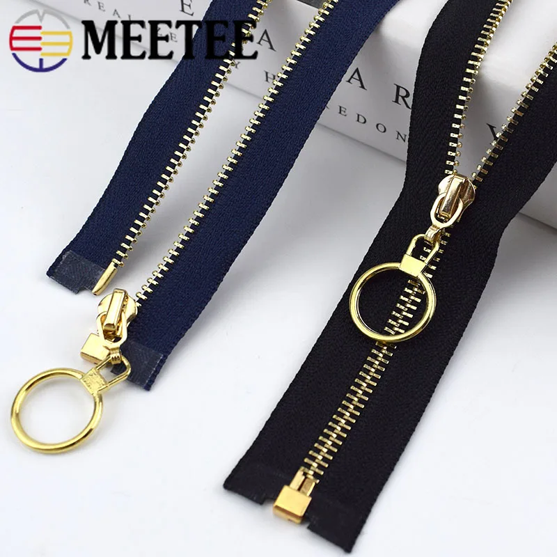 Meetee 5/10 шт. 40 70 см 3 # металлическая молния с открытым концом автоматической