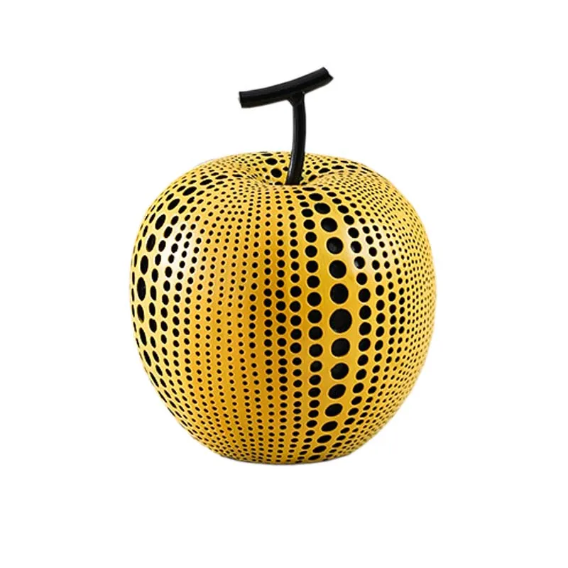 

New Art Yellow Apple Home Furnish Decorative Resin Apple