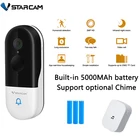 Vstarcam Умный домашний Видеозвонок камера беспроводная с аккумулятором сигнала 2MPHD безопасность двусторонний разговор PIR Обнаружение человека