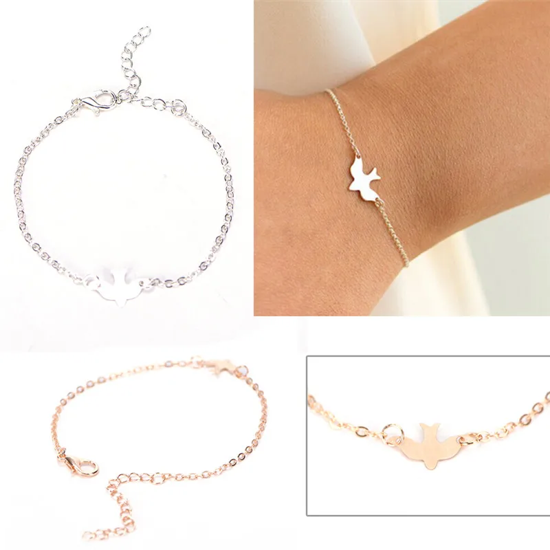 1 шт. маленький браслет с голубем парящий Летающие птицы милый птицей|Цепочки и