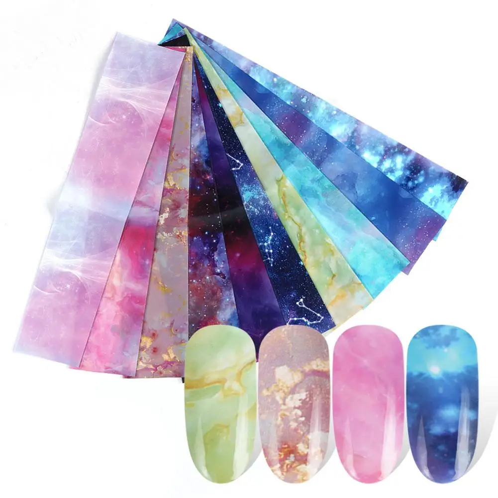 DIY Design Star Night Sky Adhesive Nail Art Sticker Transfer Paper Decal Slider Decor Manicure Decoration | Красота и здоровье