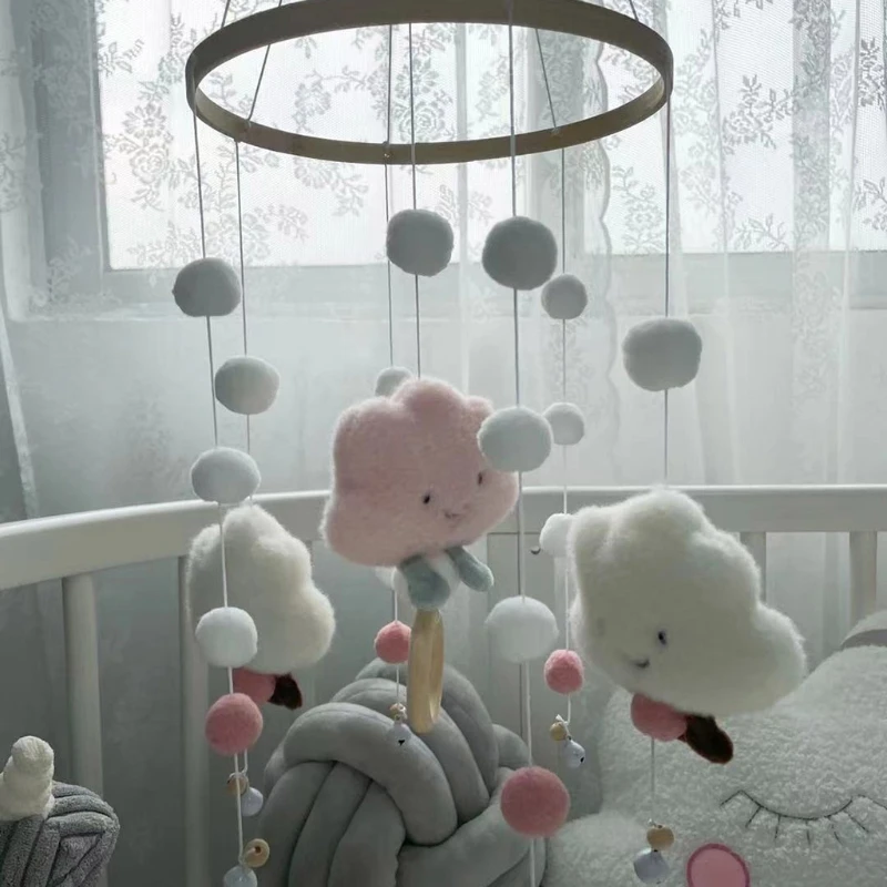 

Новинка, детский Колокольчик для кровати, вращающийся подвесной орнамент, сенсорное украшение, игрушки, воздушный шар, облака, ветер, колоко...