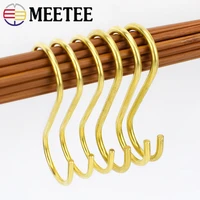 41020pcs 3 54mm thick pure brass s hook buckles clothing pole towel bar kitchen hanging multi purpose hardware accessory