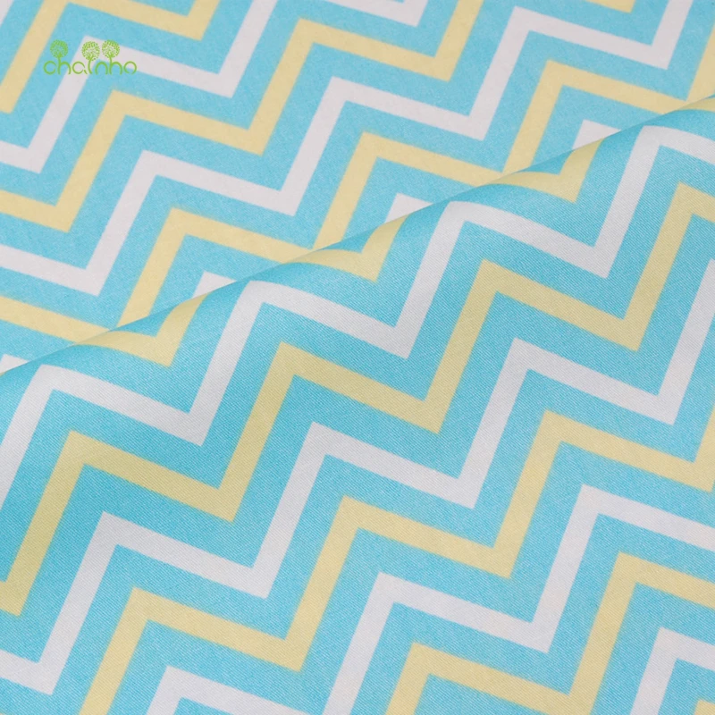 Chainho цветные волны печатная саржевая хлопчатобумажная ткань Лоскутная Одежда