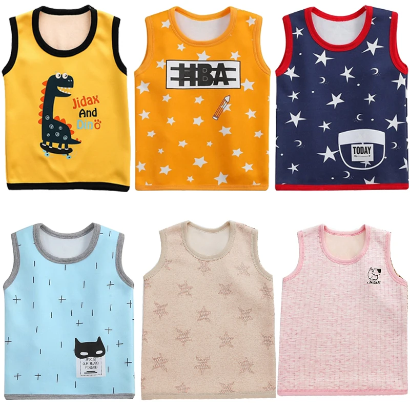 Теплый детский жилет толстый зимний меховой с надписями для мальчиков и девочек