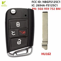 keyecu replacement smart remote key fob 4 buttons 315mhz mqb49 for volkswagen vw atlas golf wagon jetta 2018 2020 5g6 959 752 bm