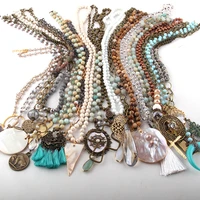 wholesale fashion mix color pendant necklace handmade women jewelry 20pc mix
