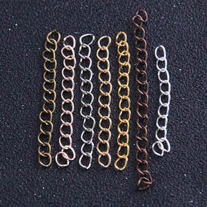 60 шт 5 см 7 цветов цепочка удлинитель DIY ожерелье браслет цепочка Шарм, изготовление украшений материалы