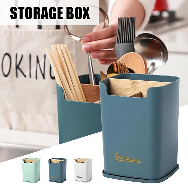 

Tableware Storage Case for Kitchen 3 Cells Drainable Dishware Organizer with Detachable Slot & Water-collecting Plate JD