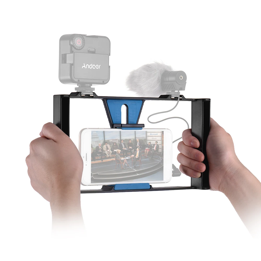 Andoer смартфон видео Rig телефон кино крепление фотопленки запись vloging рукоятки